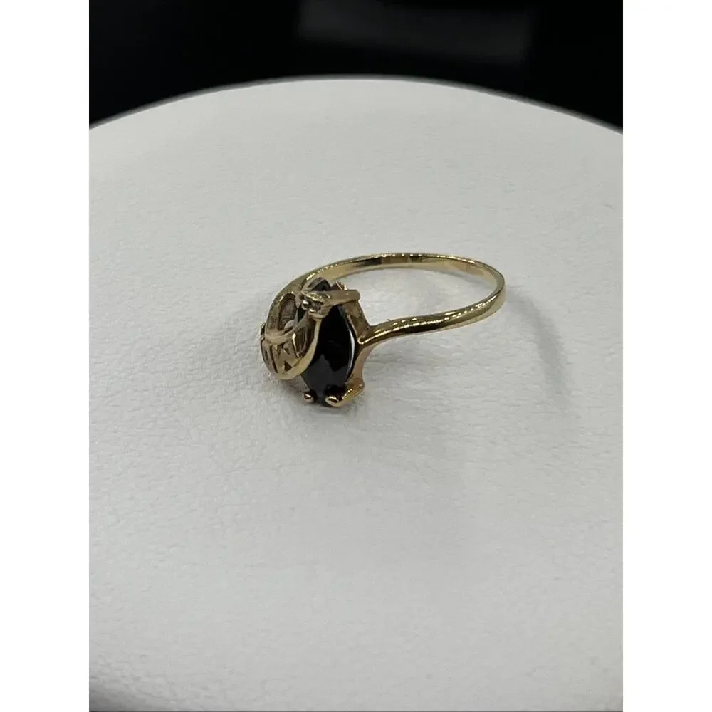 10K Yellow Gold Mom Ring Tourmaline Diamond Size 4.5 Mom Appreciation Gift Teste